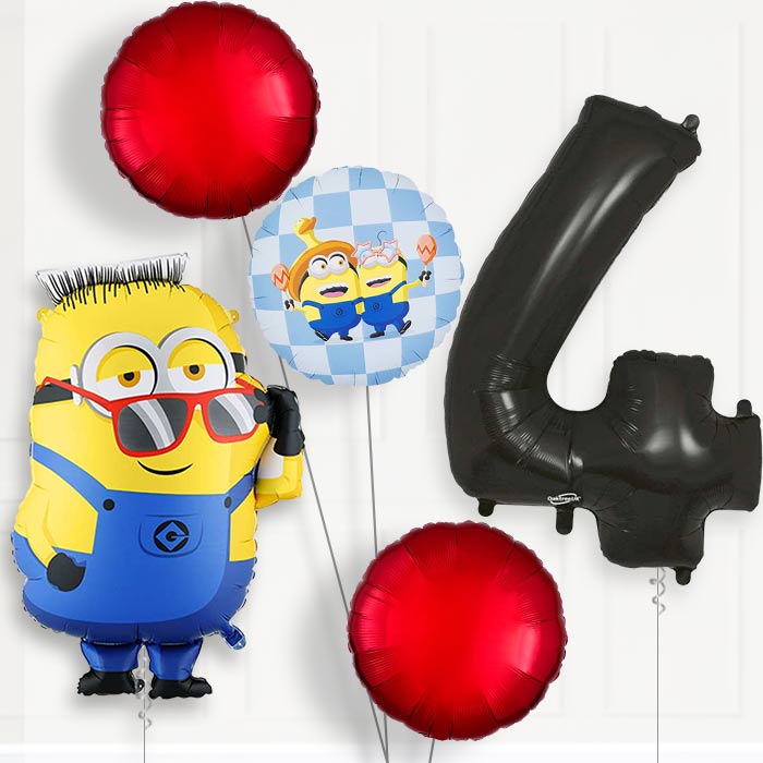 Minion Ron 4th Birthday Balloon Package | Party Save Smile