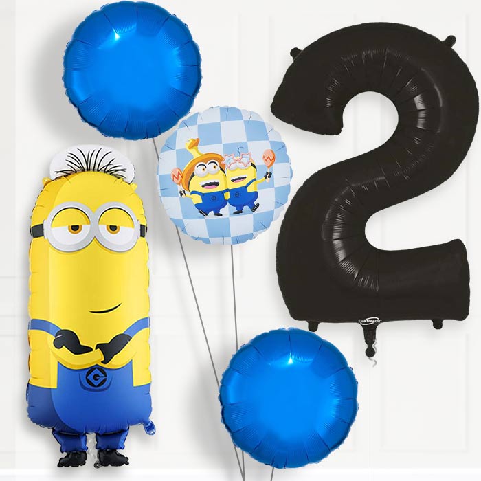 Minion Tim Birthday Balloon Package Choose Age-2nd Birthday Balloon Package | Party Save Smile