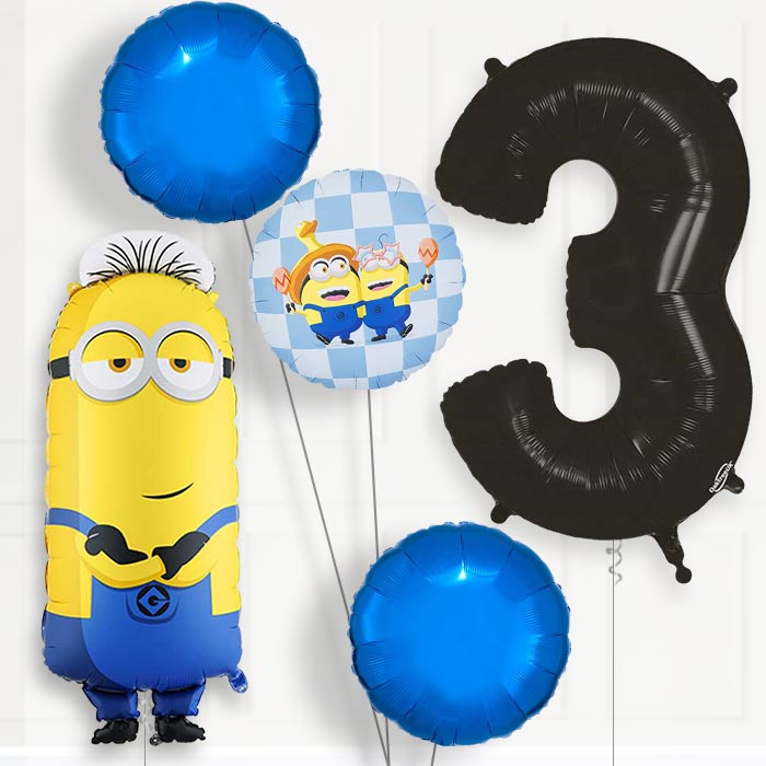 Minion Tim Birthday Balloon Package Choose Age-3rd Birthday Balloon Package | Party Save Smile