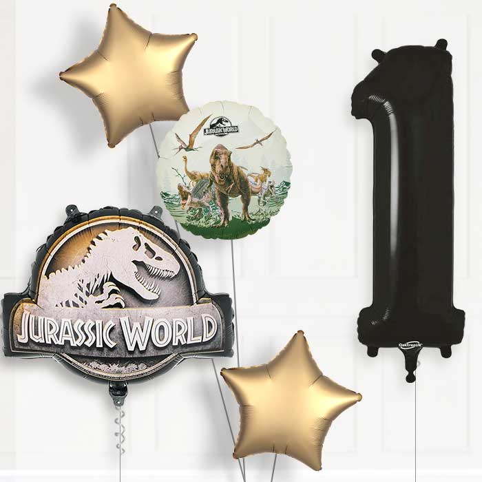 Jurassic World Logo 1st Birthday Balloon Package | Party Save Smile