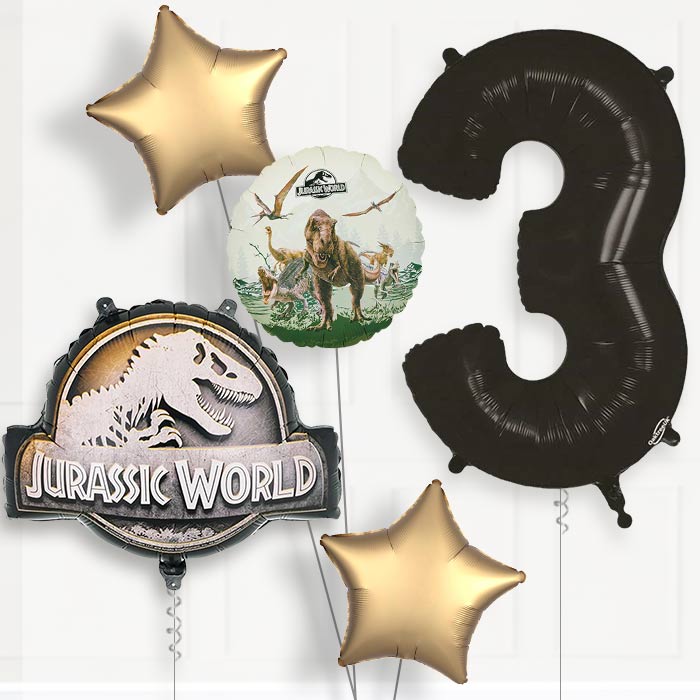 Jurassic World Logo 3rd Birthday Balloon Package | Party Save Smile