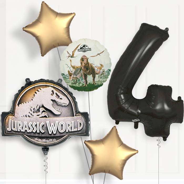 Jurassic World Logo 4th Birthday Balloon Package | Party Save Smile