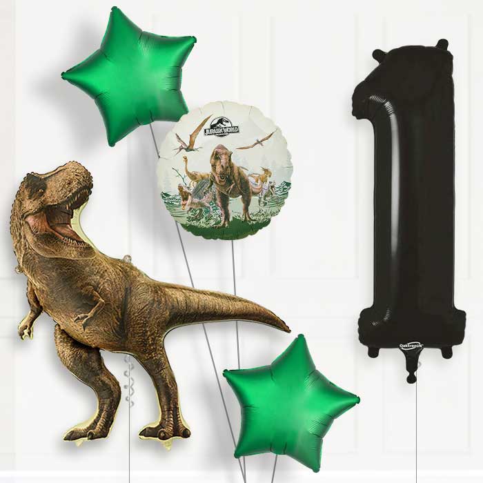 Jurassic World T-Rex Birthday Balloon Package Choose Age-1st Birthday Balloon Package | Party Save Smile
