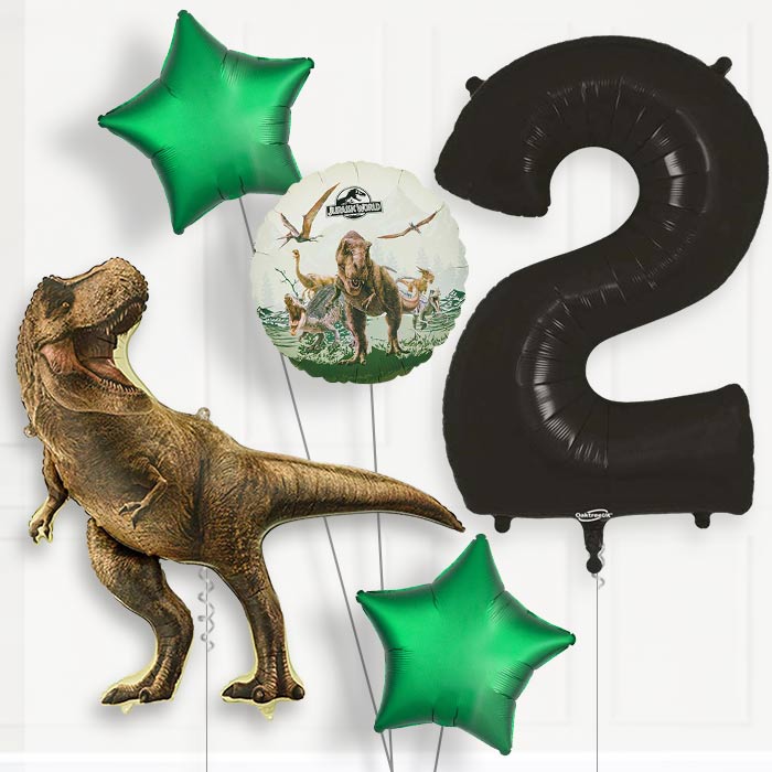 Jurassic World T-Rex Birthday Balloon Package Choose Age-2nd Birthday Balloon Package | Party Save Smile