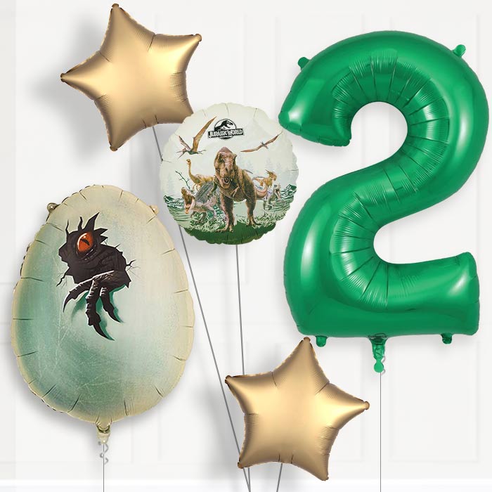 Jurassic World Dinosaur Egg 2nd Birthday Balloon Package | Party Save Smile
