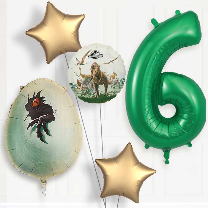 Jurassic World Dinosaur Egg 6th Birthday Balloon Package | Party Save Smile