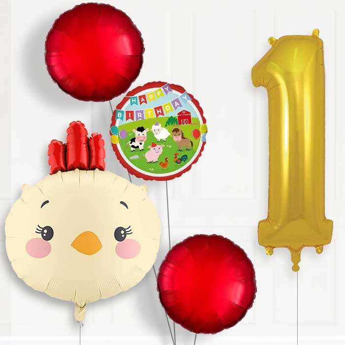 Chicken Head 1st Birthday Balloon Package | Party Save Smile