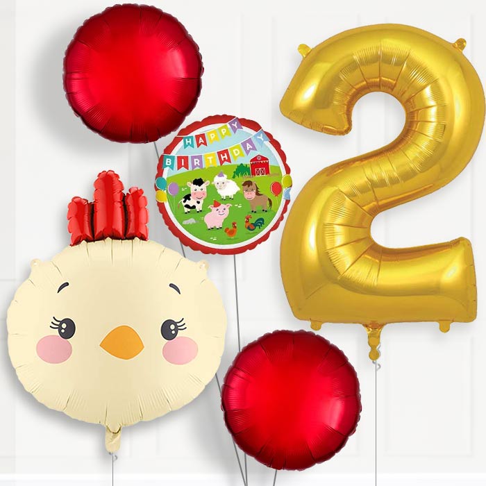 Chicken Head Birthday Balloon Package Choose Age-2nd Birthday Balloon Package | Party Save Smile