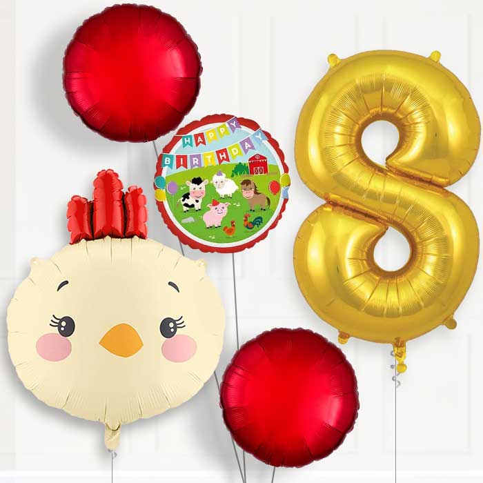 Chicken Head Birthday Balloon Package Choose Age-8th Birthday Balloon Package | Party Save Smile
