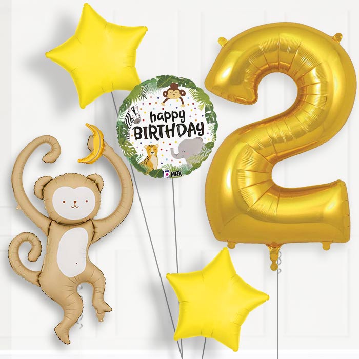 Monkey 2nd Birthday Balloon Package | Party Save Smile
