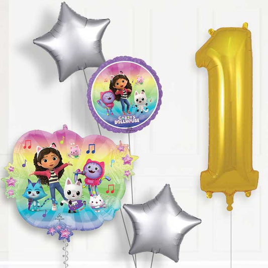 Gabby's Dollhouse & Friends 1st Birthday Balloon Package - 1st Birthday Balloon Package | Party Save Smile