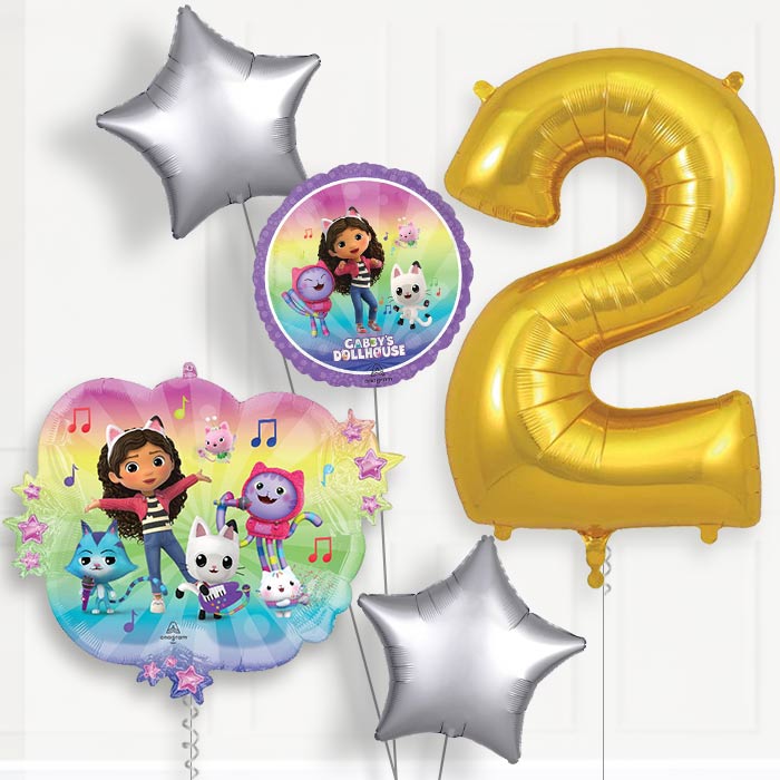 Gabby's Dollhouse & Friends 2nd Birthday Balloon Package - 2nd Birthday Balloon Package | Party Save Smile