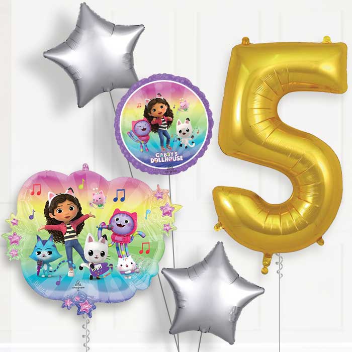 Gabby's Dollhouse & Friends 5th Birthday Balloon Package - 5th Birthday Balloon Package | Party Save Smile