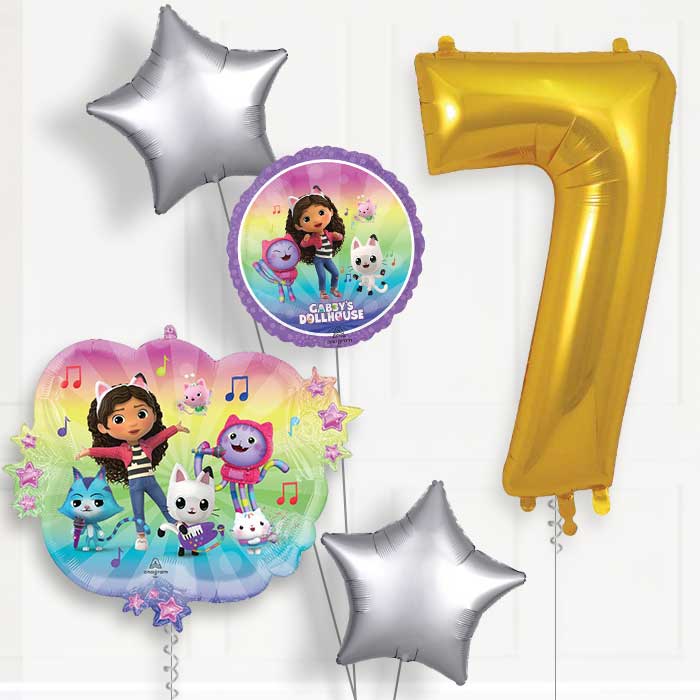 Gabby's Dollhouse & Friends Birthday Balloon Package Choose Age