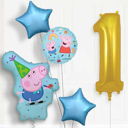 George Pig 1st Birthday Balloon Package | Party Save Smile