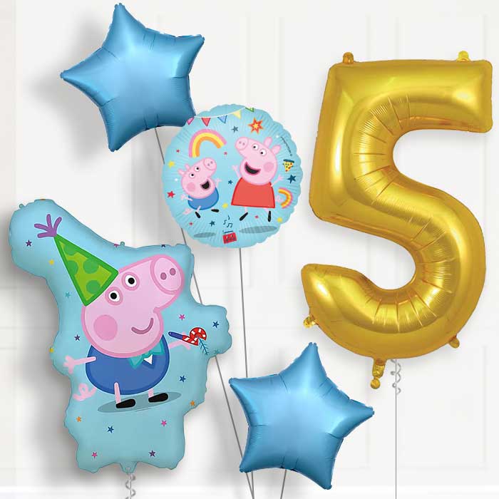 George Pig Birthday Balloon Package Choose Age