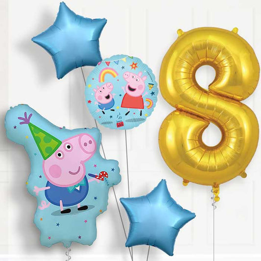 George Pig 8th Birthday Balloon Package | Party Save Smile