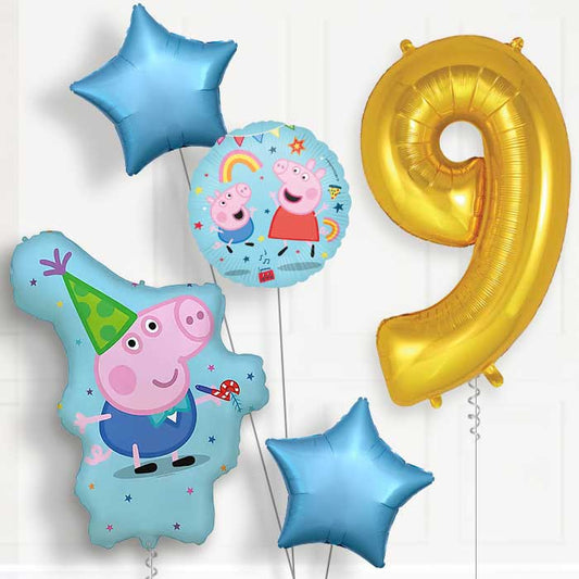 George Pig 9th Birthday Balloon Package | Party Save Smile