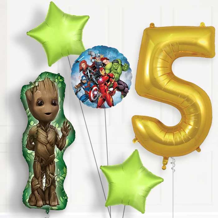 Avengers Groot Birthday Balloon Package Choose Age