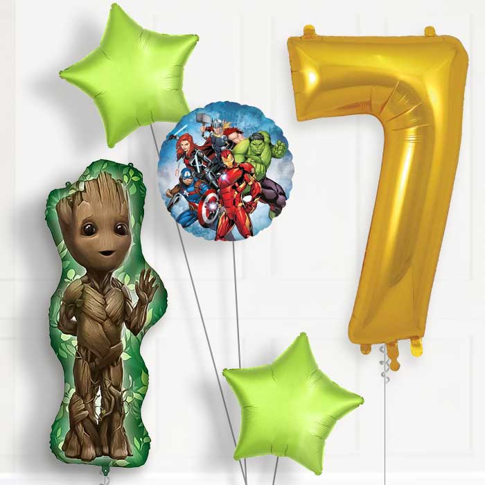 Avengers Groot Birthday Balloon Package Choose Age