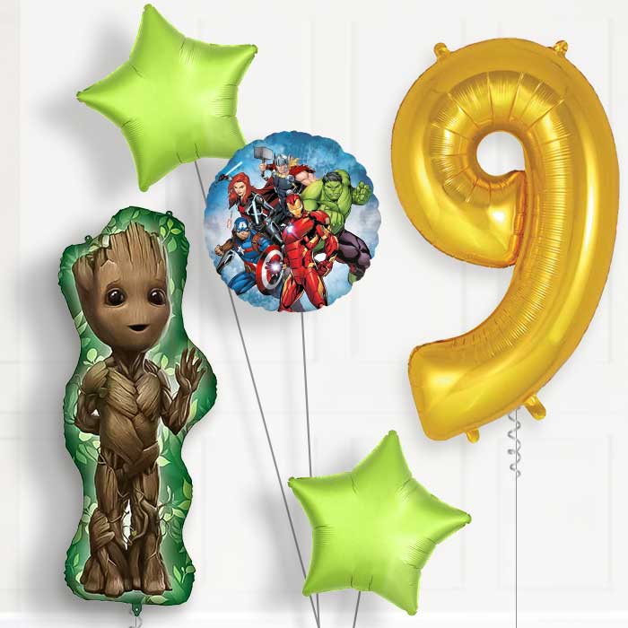 Avengers Groot Birthday Balloon Package Choose Age