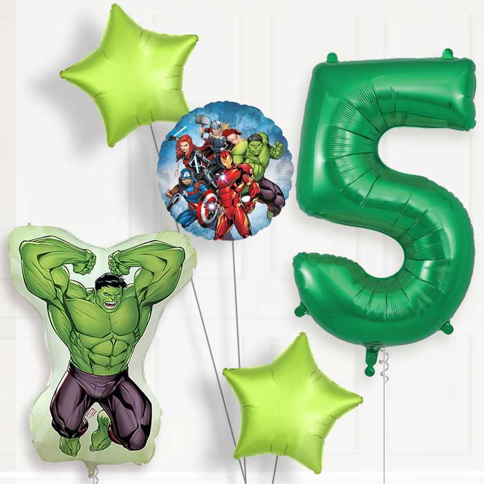 Incredible Hulk Birthday Balloon Package Choose Age | 5th Birthday Balloon Package | Party Save Smile