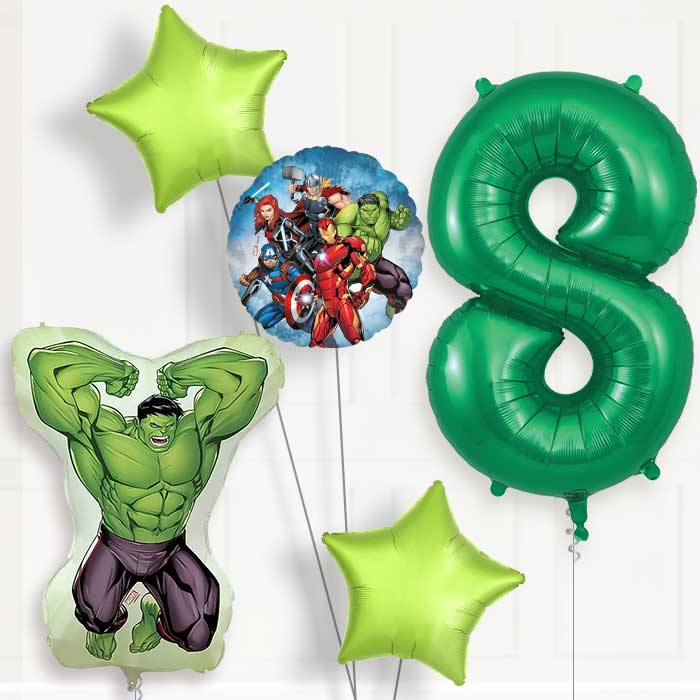 Incredible Hulk Birthday Balloon Package Choose Age | 8th Birthday Balloon Package | Party Save Smile
