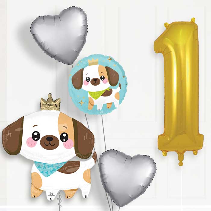 Kawaii Puppy 1st Birthday Balloon Package - 1st Birthday Balloon Package | Party Save Smile