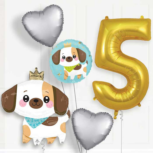 Kawaii Puppy Birthday Balloon Package Choose Age - 1st Birthday Balloon Package | Party Save Smile