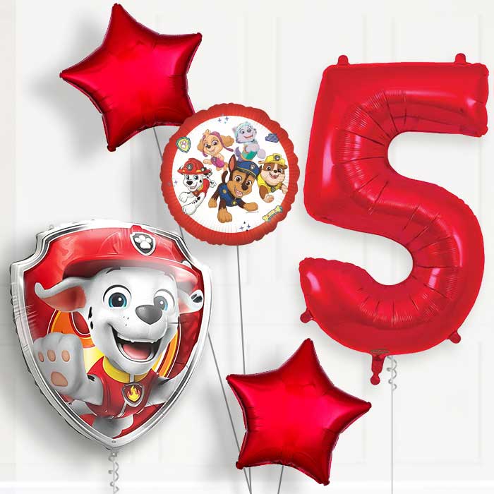 Marshall Paw Patrol 5th Birthday Balloon Package | Party Save Smile