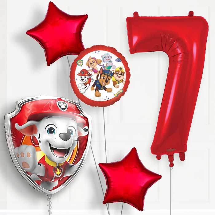 Marshall Paw Patrol 7th Birthday Balloon Package | Party Save Smile