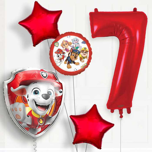 Marshall Paw Patrol 7th Birthday Balloon Package | Party Save Smile