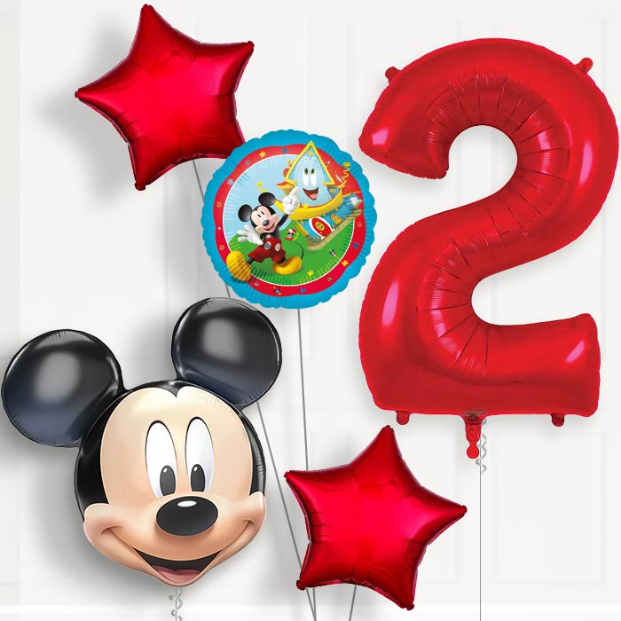 Mickey Mouse Head Birthday Balloon Package Choose Age