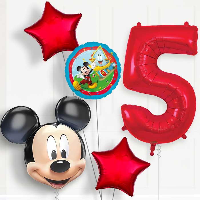 Mickey Mouse Head Birthday Balloon Package Choose Age