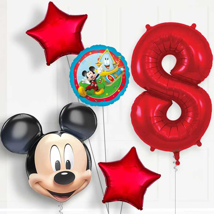Mickey Mouse Head Birthday Balloon Package Choose Age