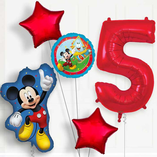 Mickey Mouse Jumping 5th Birthday Balloon Package | Party Save Smile