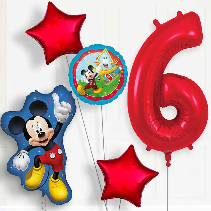 Mickey Mouse Jumping 6th Birthday Balloon Package | Party Save Smile