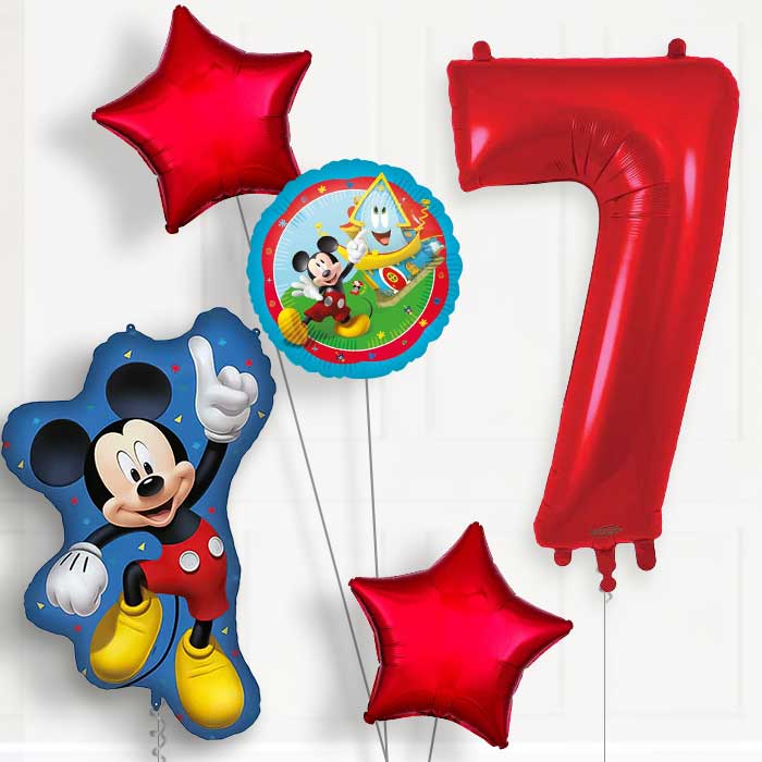 Mickey Mouse Jumping 7th Birthday Balloon Package | Party Save Smile