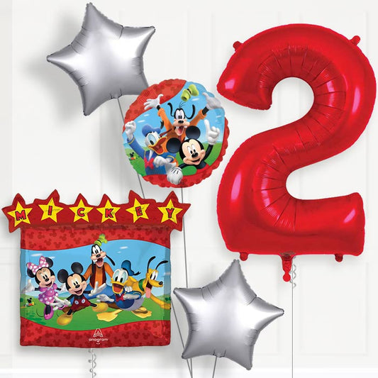 Mickey Mouse & Friends 2nd Birthday Balloon Package - 2nd Birthday Balloon Package | Party Save Smile