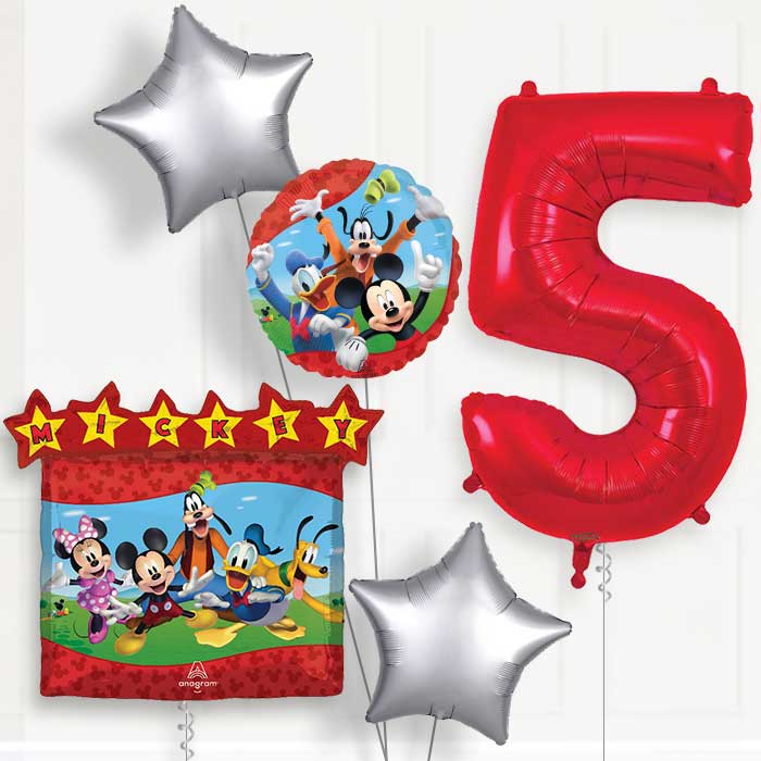 Mickey Mouse & Friends 5th Birthday Balloon Package - 5th Birthday Balloon Package | Party Save Smile