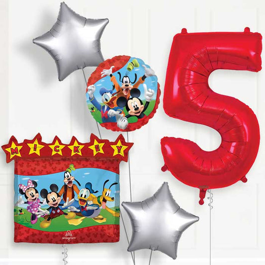 Mickey Mouse & Friends 5th Birthday Balloon Package - 5th Birthday Balloon Package | Party Save Smile