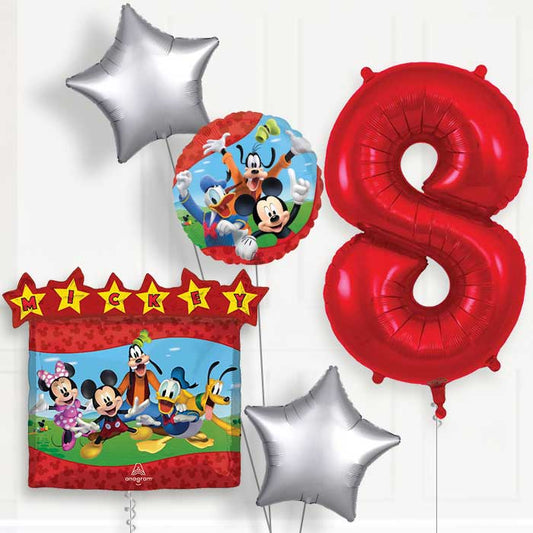 Mickey Mouse & Friends 8th Birthday Balloon Package - 8th Birthday Balloon Package | Party Save Smile