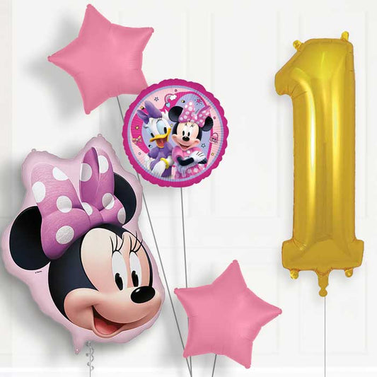 Minnie Mouse Head 1st Birthday Balloon Package | Party Save Smile