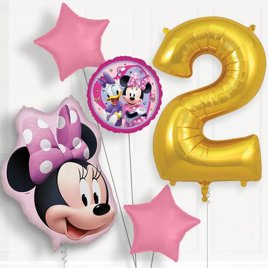 Minnie Mouse Head 2nd Birthday Balloon Package | Party Save Smile