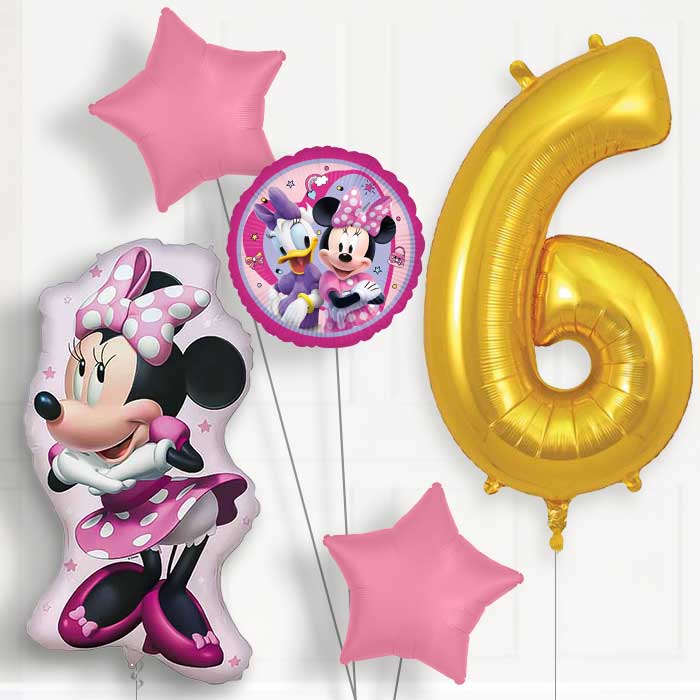 Minnie Mouse Giant 6th Birthday Balloon Package | Party Save Smile