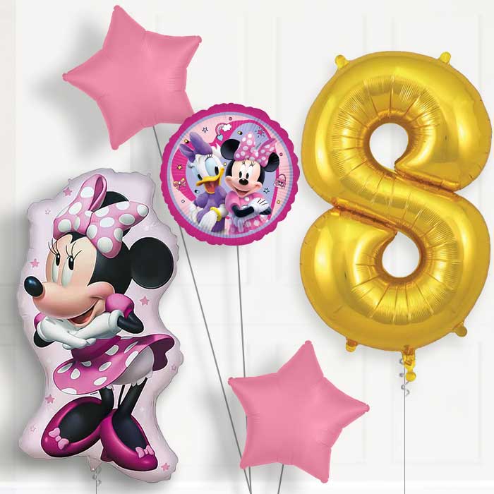 Minnie Mouse Giant 8th Birthday Balloon Package | Party Save Smile