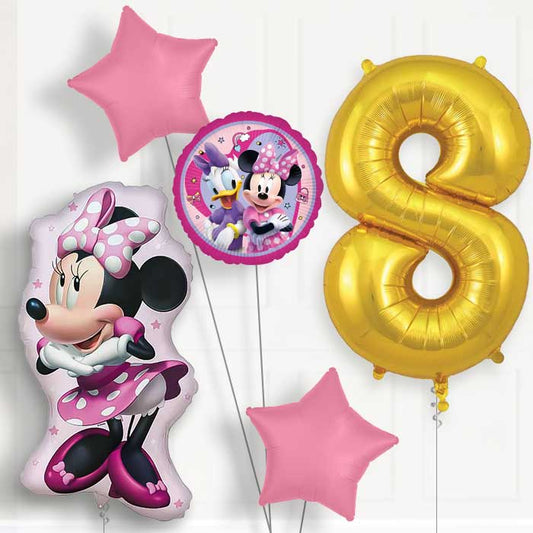 Minnie Mouse Giant 8th Birthday Balloon Package | Party Save Smile