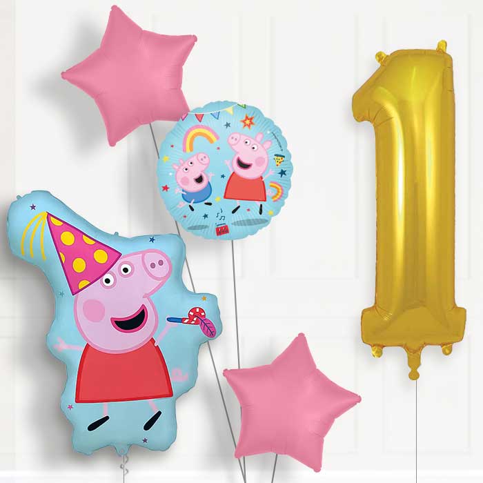 Peppa Pig Party 1st Birthday Balloon Package | Party Save Smile
