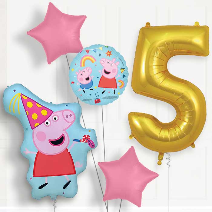 Peppa Pig Party Birthday Balloon Package Choose Age