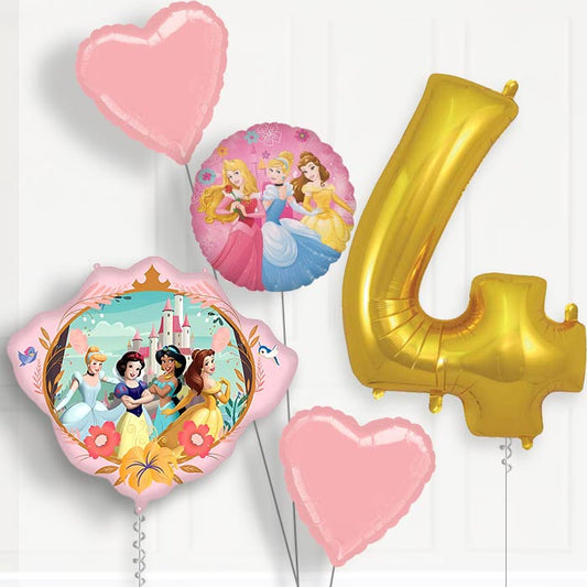 Disney Princess Crown 4th Birthday Balloon Package | Party Save Smile